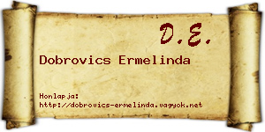 Dobrovics Ermelinda névjegykártya